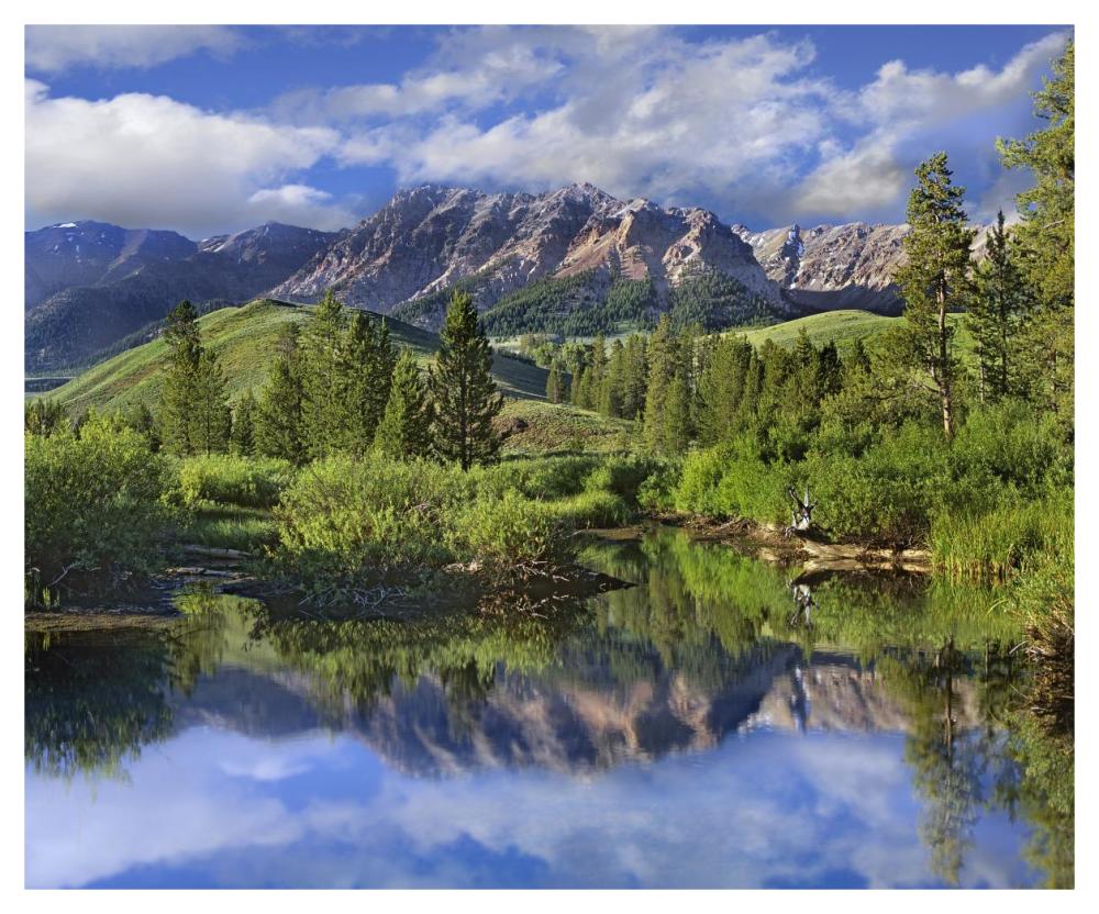 Easely Peak, Sawtooth National Recreation Area, Idaho-Paper Art-46"x38.08"
