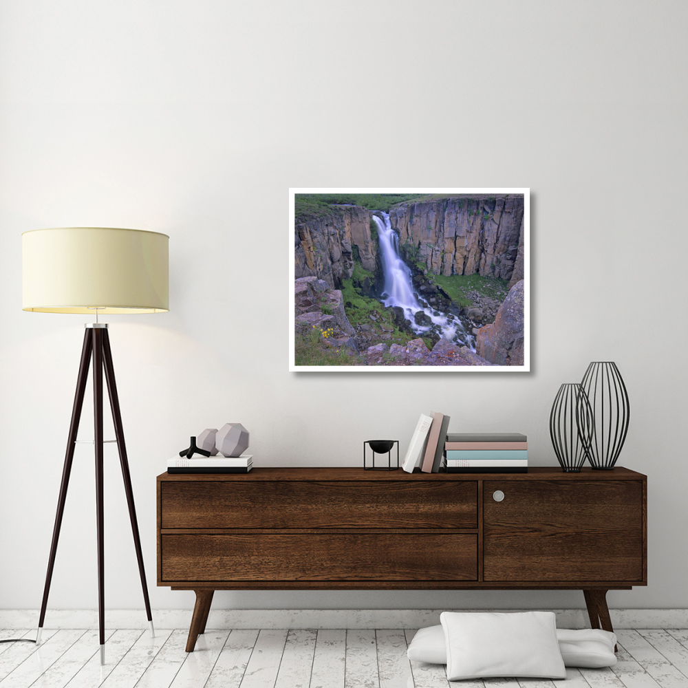 North Clear Creek Falls cascading down cliff, Colorado-Paper Art-42&quotx32"