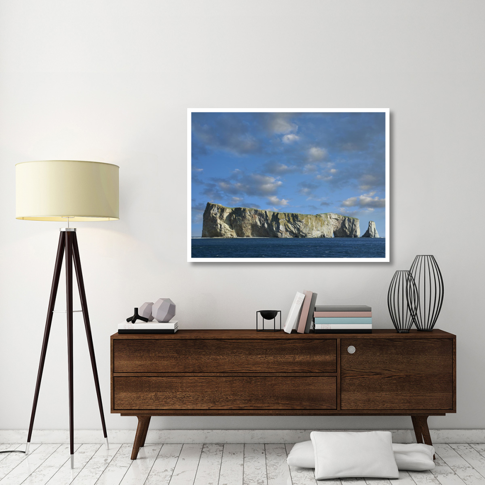 Perce Rock, island limestone formation, Quebec, Canada-Paper Art-50&quotx38"