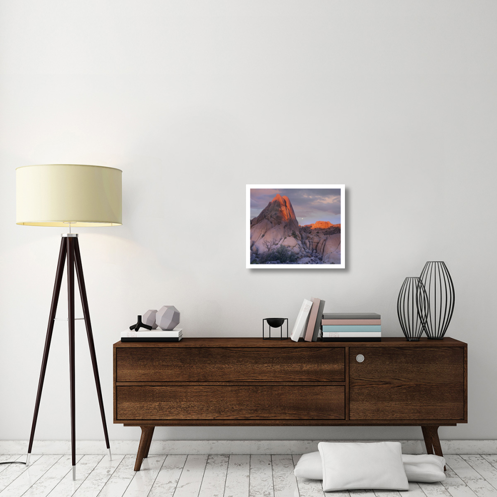 Moon over rocks, Joshua Tree National Park, California-Paper Art-24&quotx20.26"