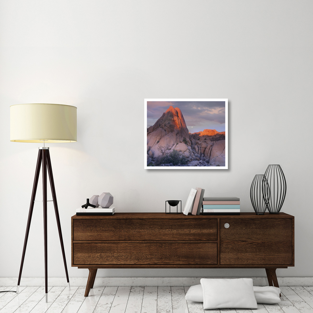 Moon over rocks, Joshua Tree National Park, California-Paper Art-32&quotx26.9"