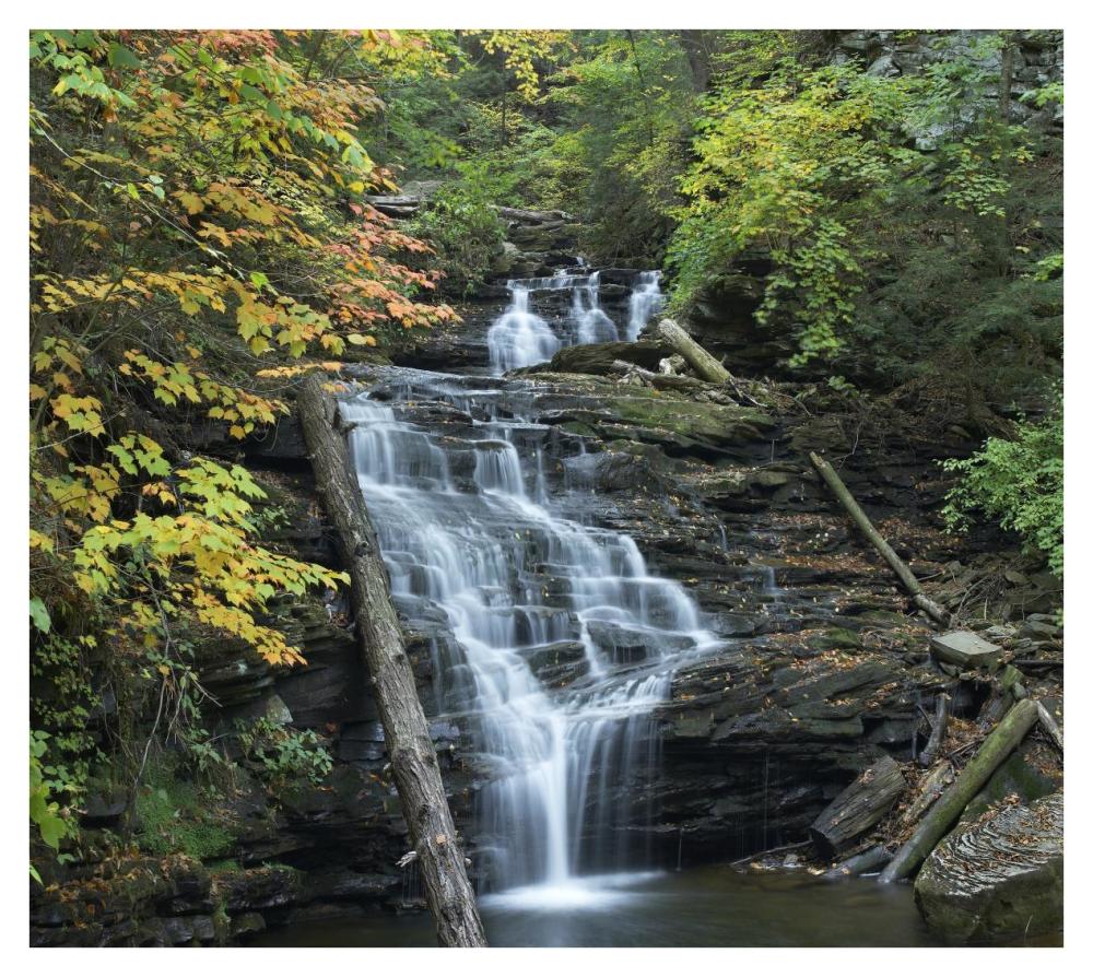 Delaware Falls, Ricketts Glen State Park, Pennsylvania-Paper Art-38"x34.04"