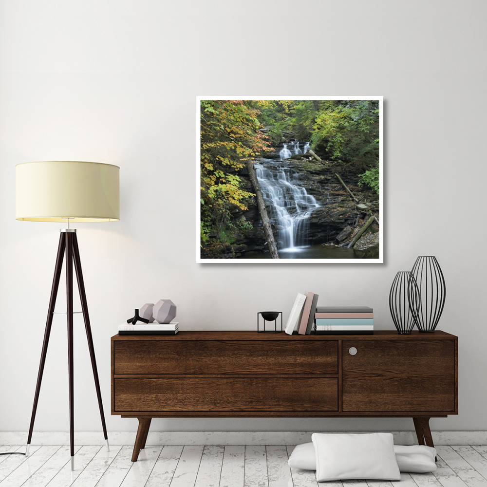 Delaware Falls, Ricketts Glen State Park, Pennsylvania-Paper Art-46&quotx41.16"