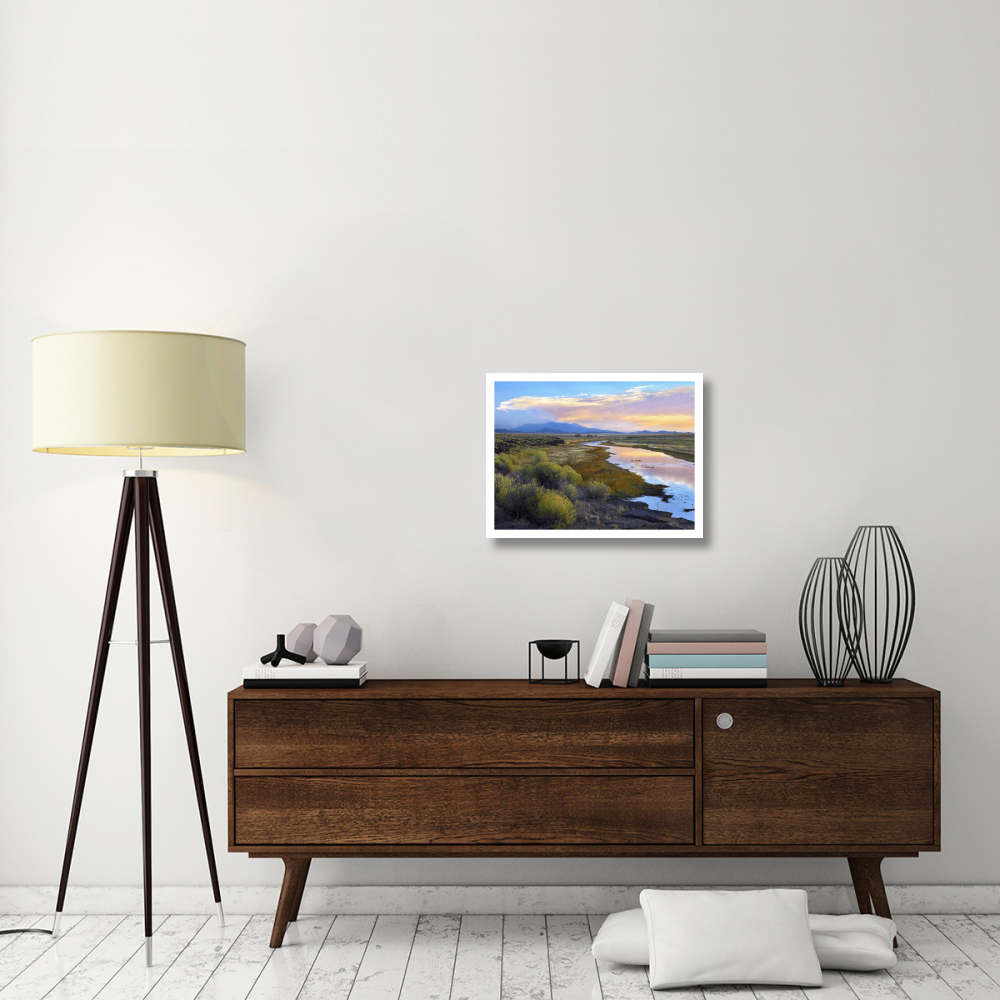 Rio Grande and the Sangre de Cristo Mountains, Colorado-Paper Art-26&quotx20"