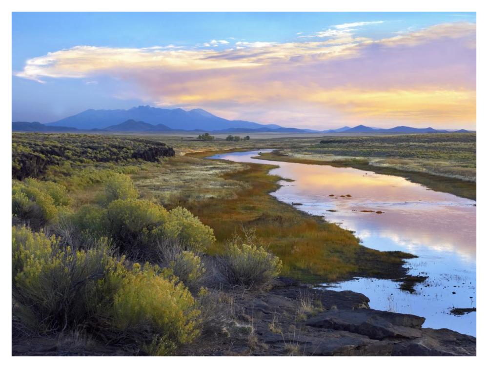 Rio Grande and the Sangre de Cristo Mountains, Colorado-Paper Art-42"x32"