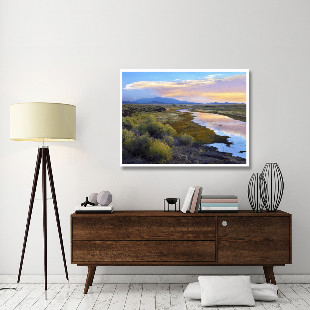 Rio Grande and the Sangre de Cristo Mountains, Colorado-Paper Art-50&quotx38"