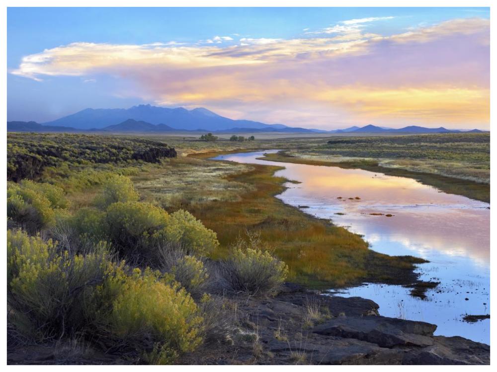 Rio Grande and the Sangre de Cristo Mountains, Colorado-Paper Art-74"x56"