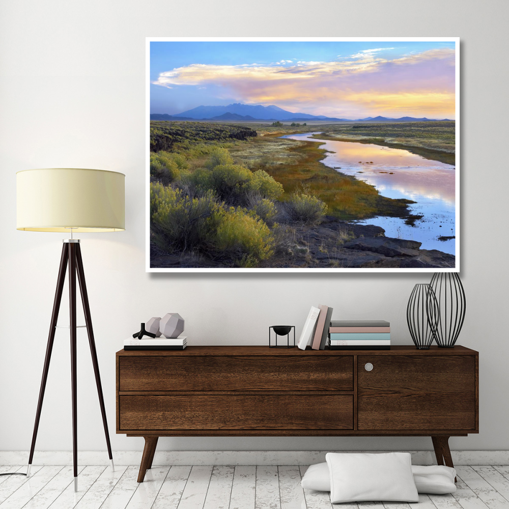 Rio Grande and the Sangre de Cristo Mountains, Colorado-Paper Art-74&quotx56"