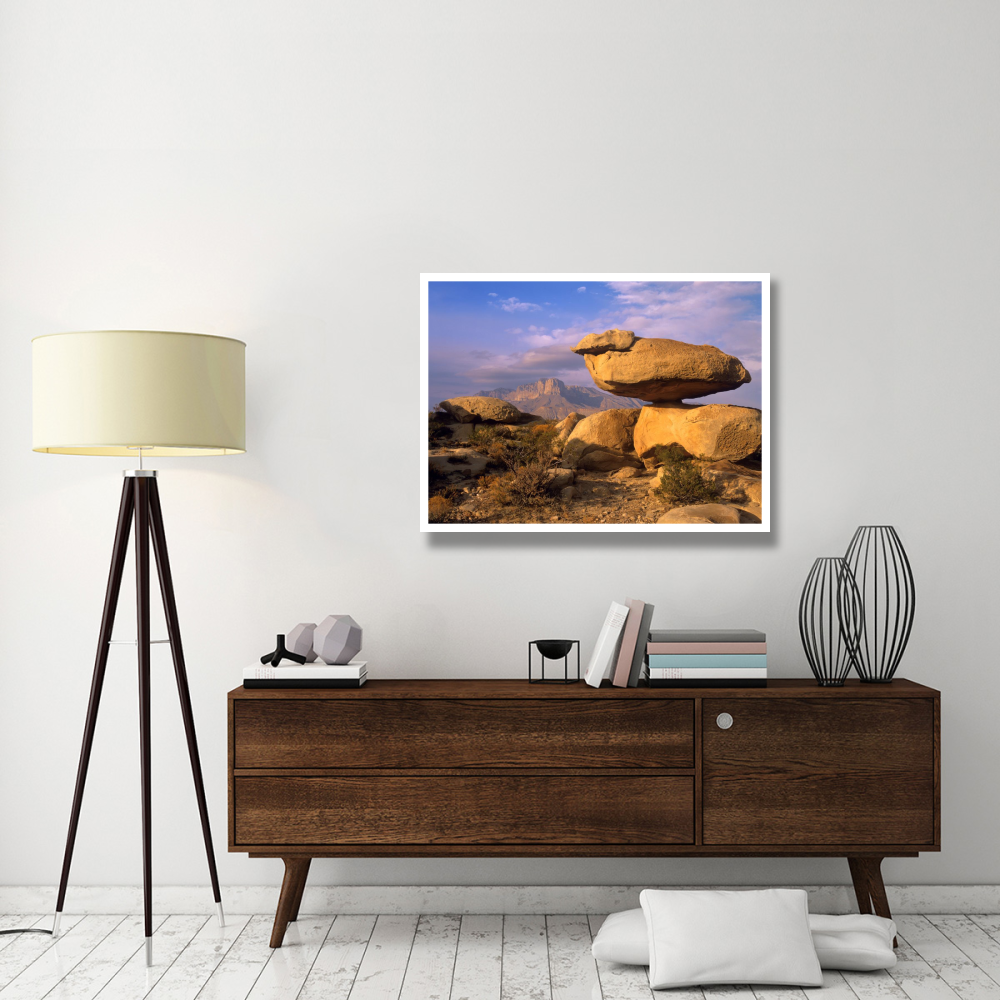 Balanced rocks, Guadalupe Mountain National Park, Texas-Paper Art-42&quotx32"