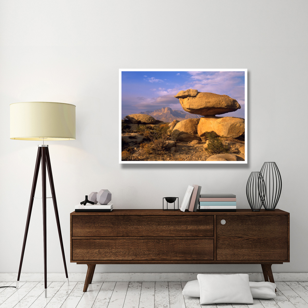 Balanced rocks, Guadalupe Mountain National Park, Texas-Paper Art-50&quotx38"