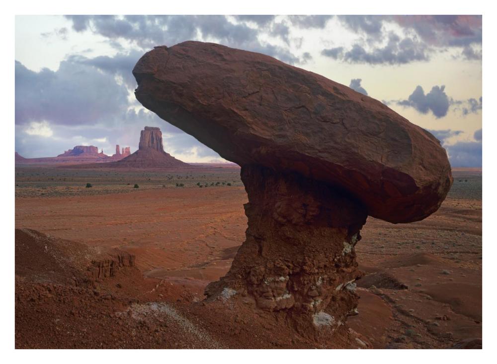 Mushroom Rock at North Window, Monument Valley, Arizona-Paper Art-34"x26"