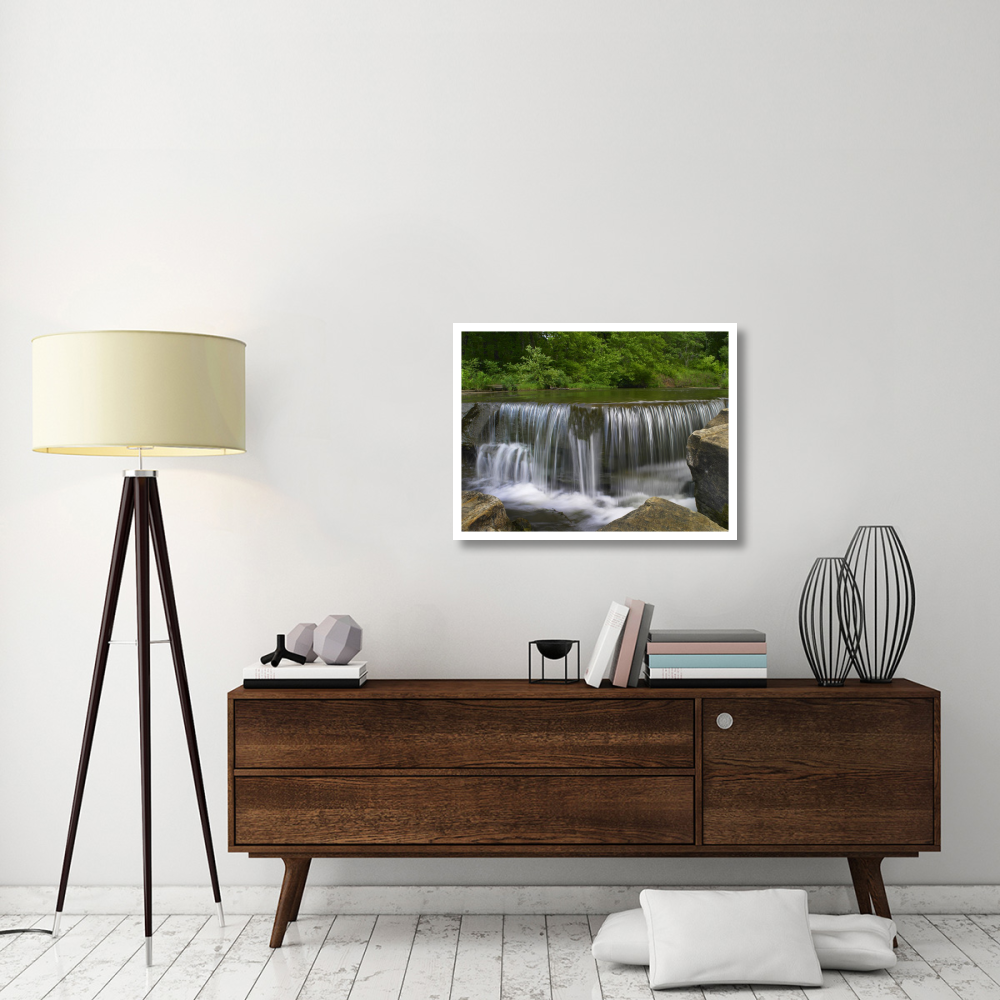 Sand Creek cascades in Osage Hills State Park, Oklahoma-Paper Art-34&quotx26"