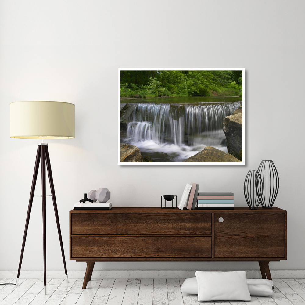 Sand Creek cascades in Osage Hills State Park, Oklahoma-Paper Art-50&quotx38"