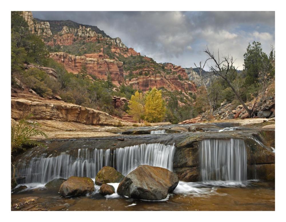 Oak Creek in Slide Rock State Park near Sedona, Arizona-Paper Art-26"x20"