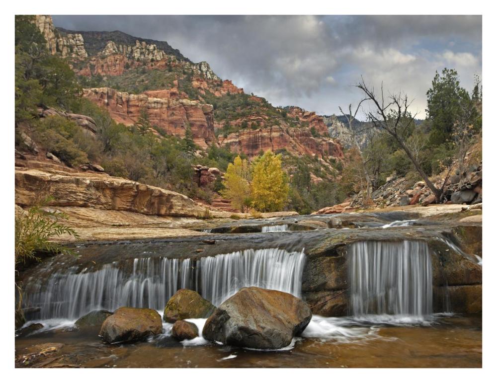 Oak Creek in Slide Rock State Park near Sedona, Arizona-Paper Art-34"x26"