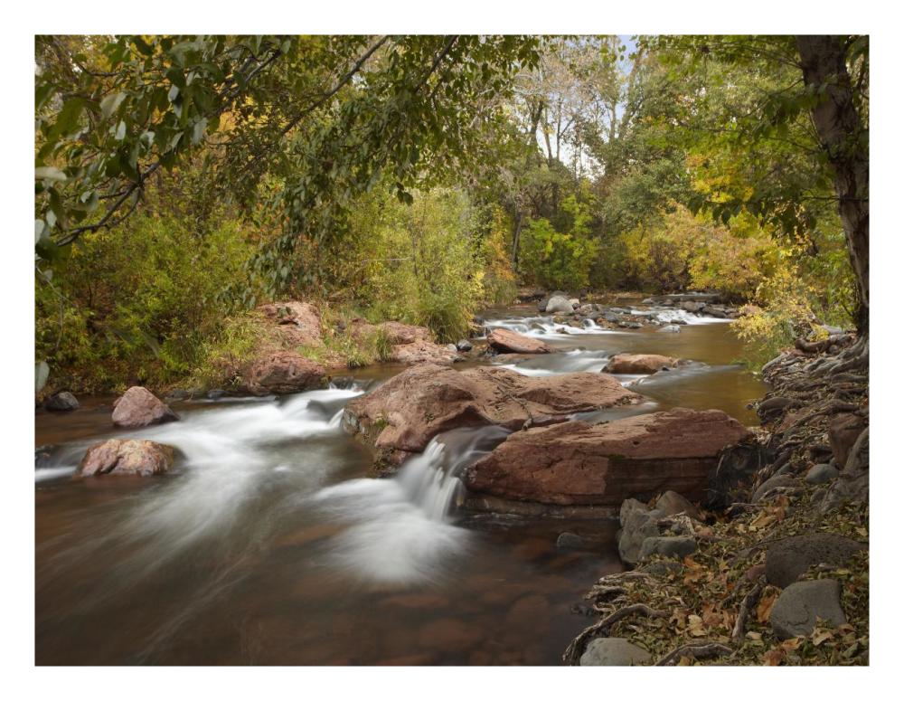 Oak Creek in Slide Rock State Park near Sedona, Arizona-Paper Art-26"x20"