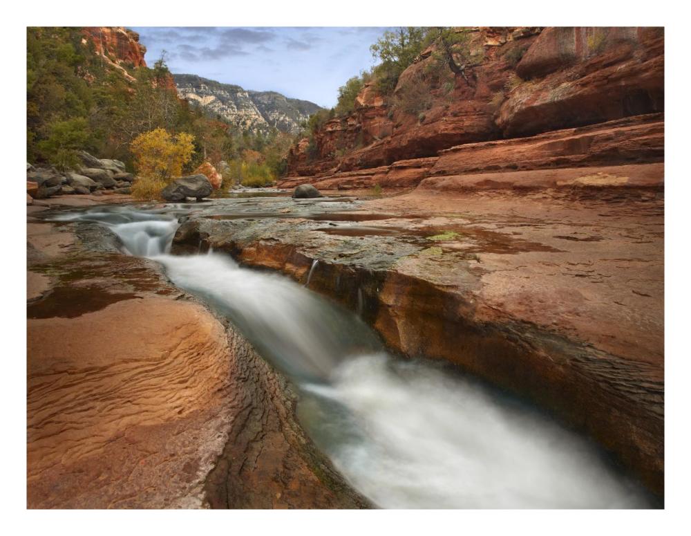 Oak Creek in Slide Rock State Park near Sedona, Arizona-Paper Art-26"x20"