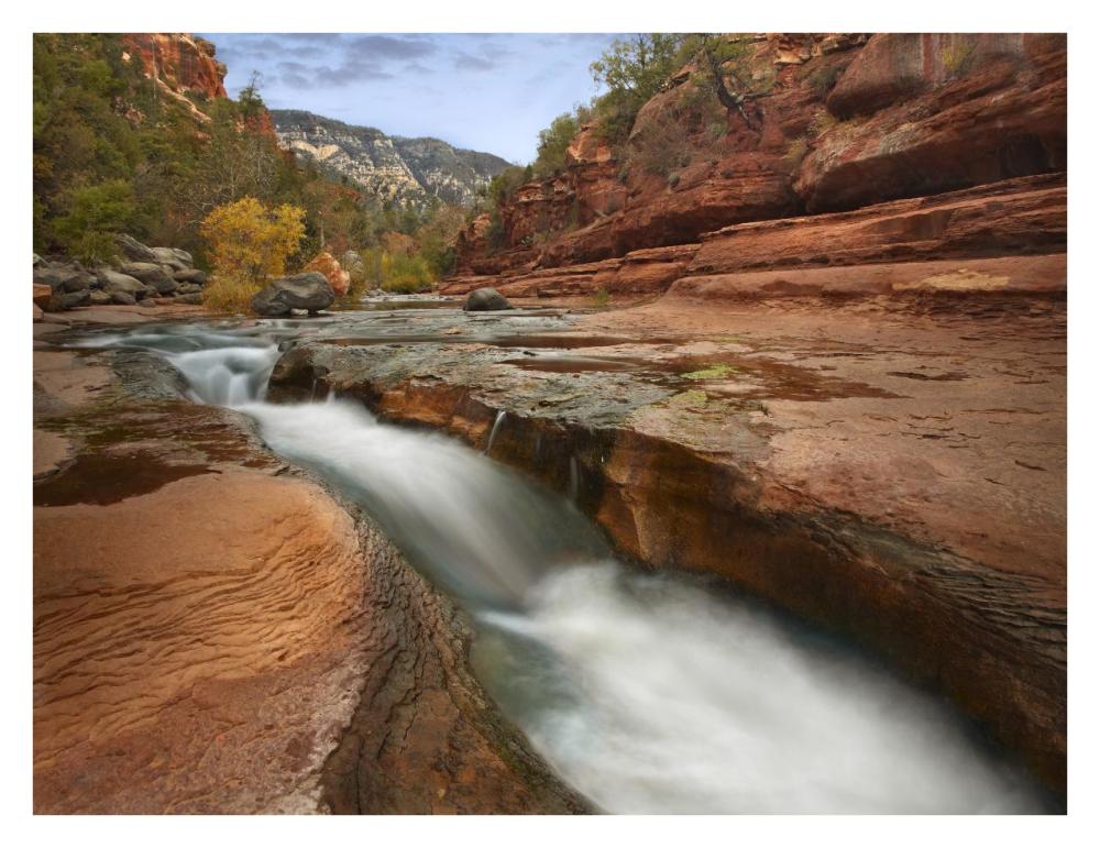 Oak Creek in Slide Rock State Park near Sedona, Arizona-Paper Art-34"x26"