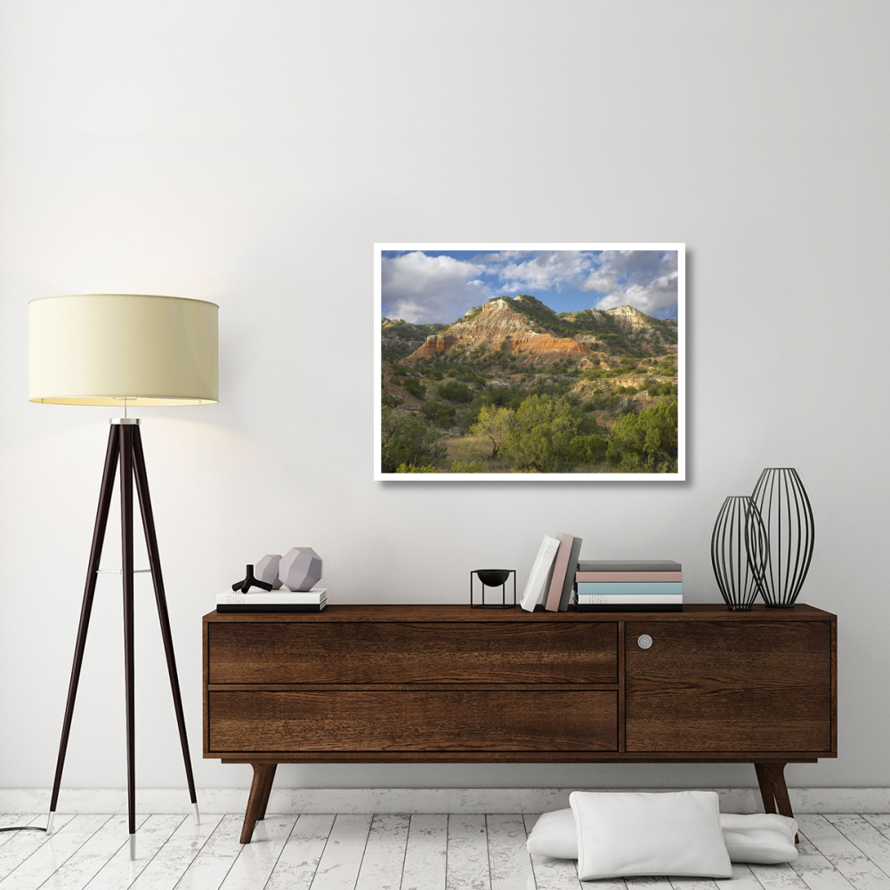 Sandstone mountains, Palo Duro Canyon State Park, Texas-Paper Art-42&quotx32"
