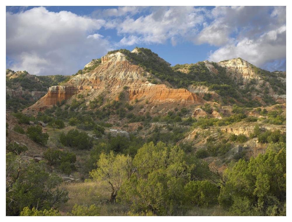 Sandstone mountains, Palo Duro Canyon State Park, Texas-Paper Art-50"x38"