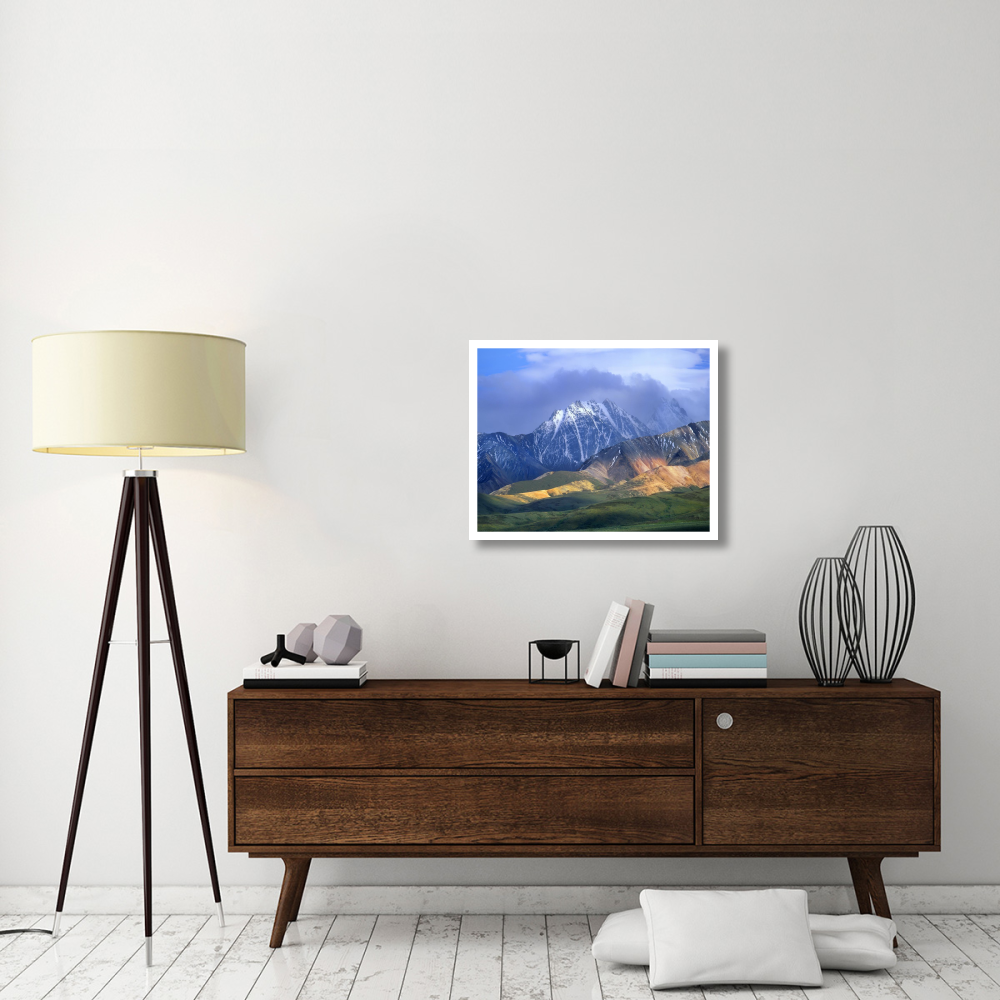 Alaska Range and foothills, Denali National Park, Alaska-Paper Art-30&quotx24"