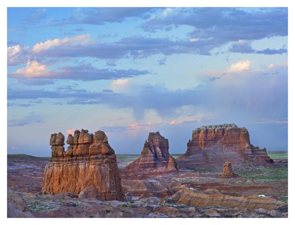 Eroded buttes in desert, Bryce Canyon National Park, Utah-Paper Art-42"x32"