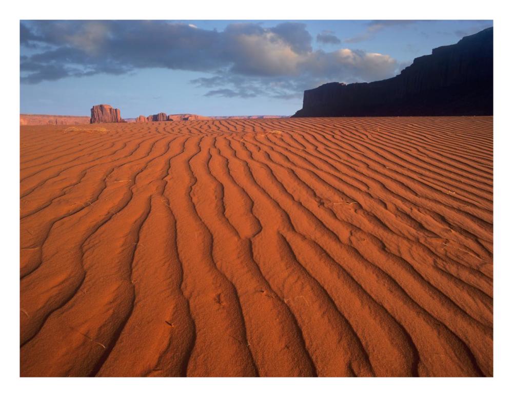 Sand dunes at Monument Valley Navajo Tribal Park, Arizona-Paper Art-26"x20"