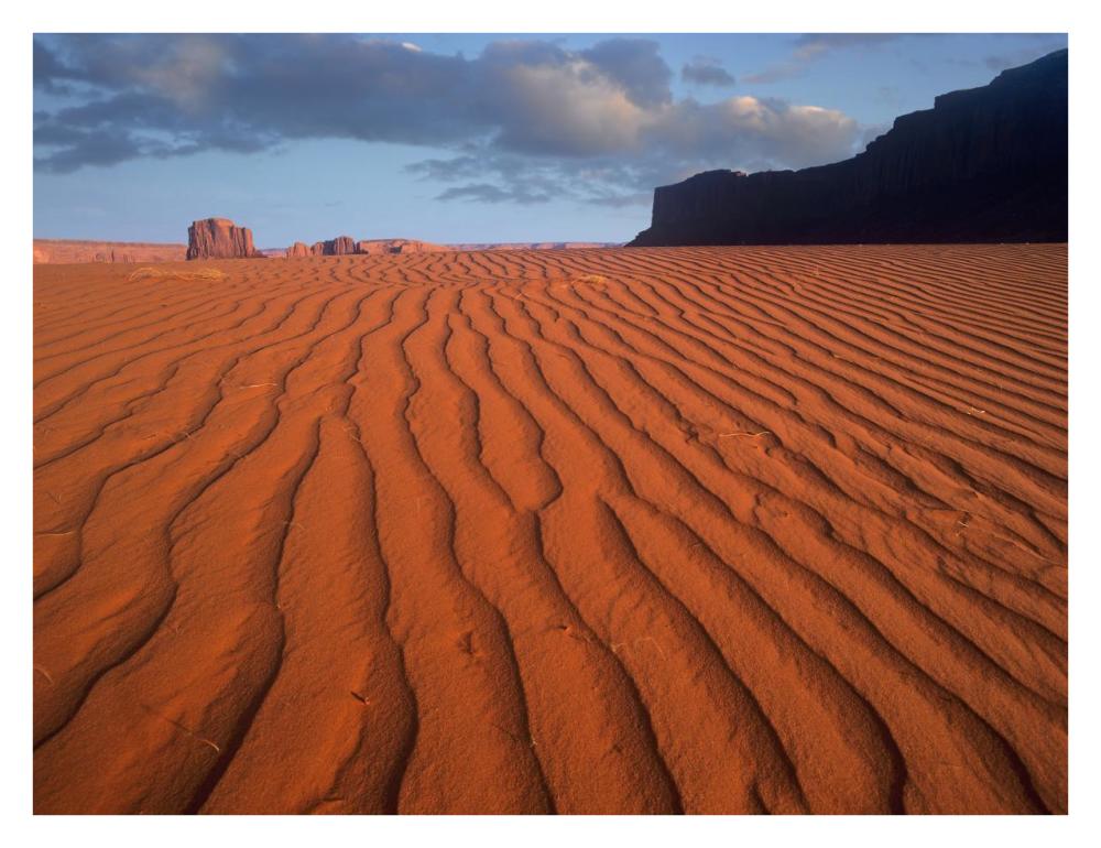 Sand dunes at Monument Valley Navajo Tribal Park, Arizona-Paper Art-34"x26"