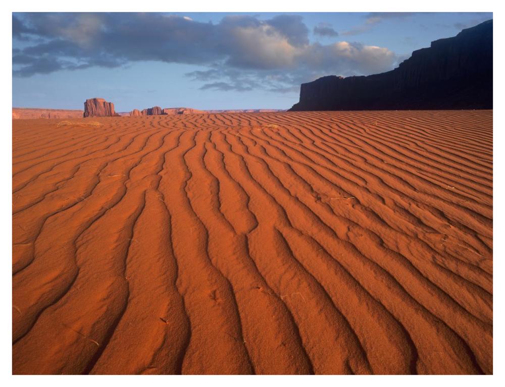 Sand dunes at Monument Valley Navajo Tribal Park, Arizona-Paper Art-42"x32"