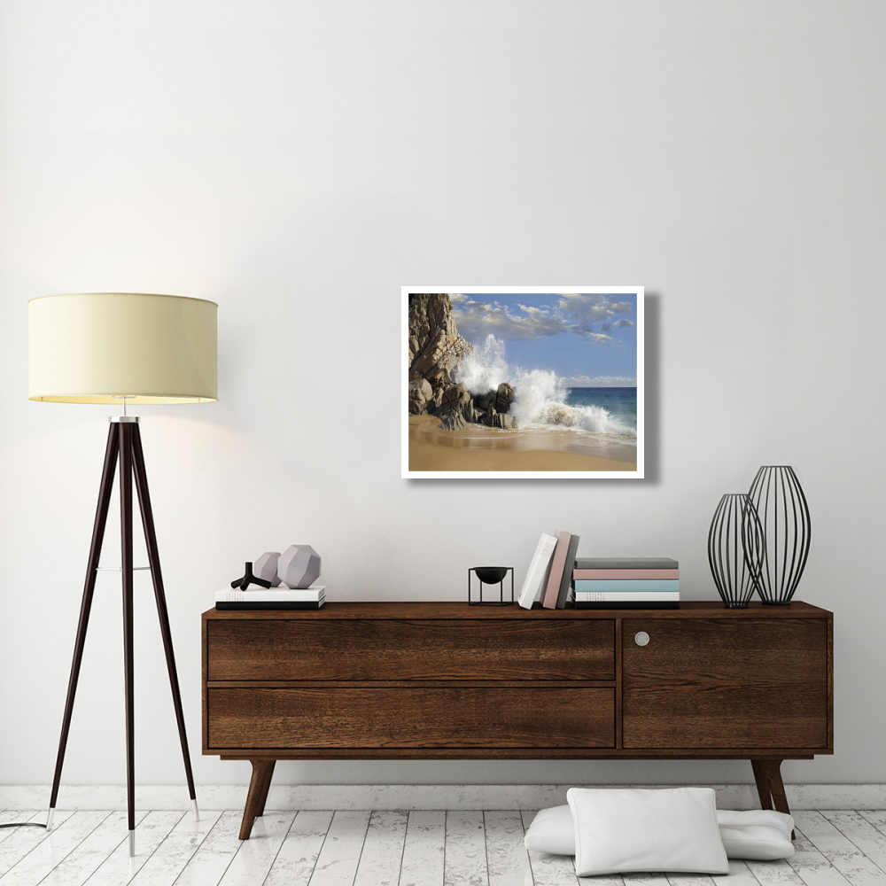 Lover's Beach with crashing waves, Cabo San Lucas, Mexico-Paper Art-34&quotx26"