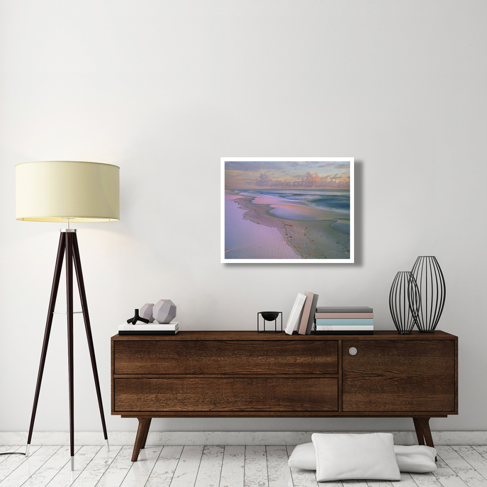 Beach at sunrise, Gulf Islands National Seashore, Florida-Paper Art-34&quotx26"