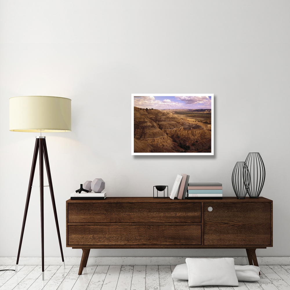 Badlands in Theodore Roosevelt National Park, North Dakota-Paper Art-34&quotx26"