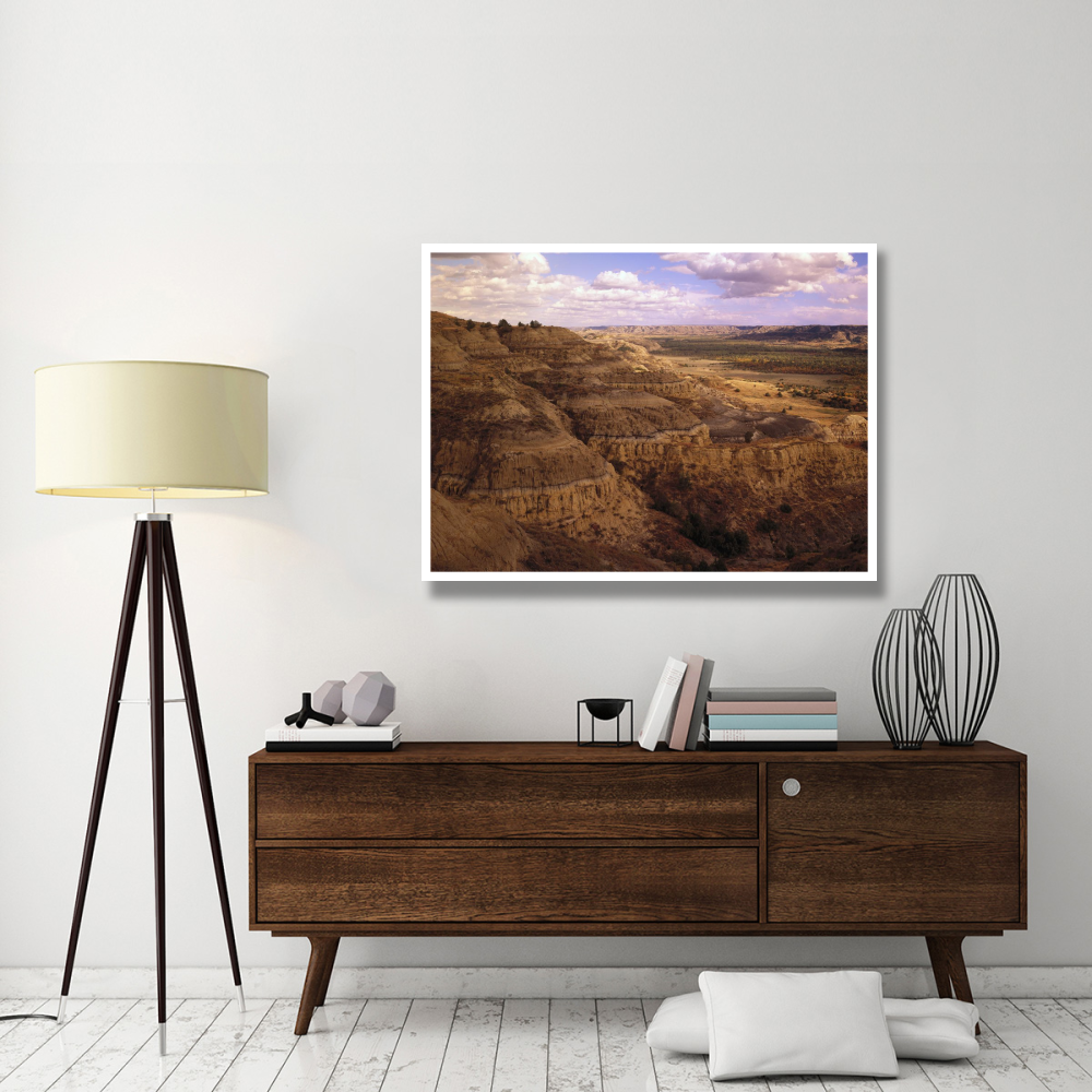 Badlands in Theodore Roosevelt National Park, North Dakota-Paper Art-50&quotx38"