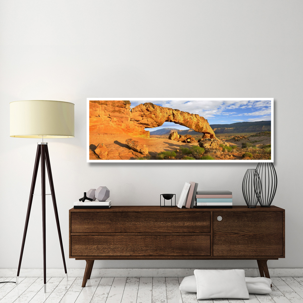 Panorama of Sunset Arch, Escalante National Monument, Utah-Paper Art-74&quotx26"