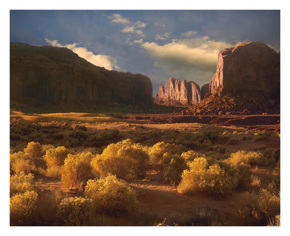 Camel Butte rising out of desert, Monument Valley, Arizona-Paper Art-30"x24"