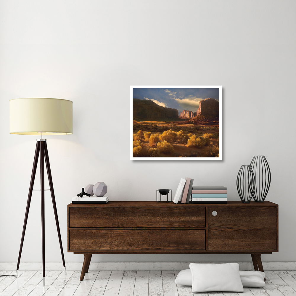 Camel Butte rising out of desert, Monument Valley, Arizona-Paper Art-37&quotx30"