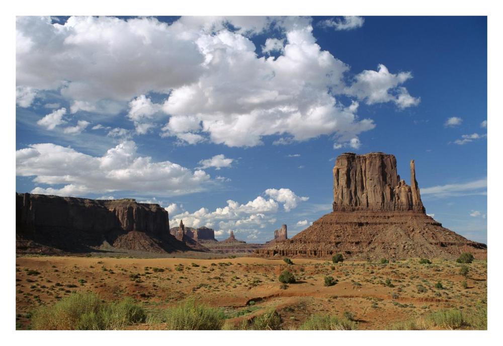 Landscape view, Monument Valley Navajo Tribal Park, Arizona-Paper Art-32"x22"