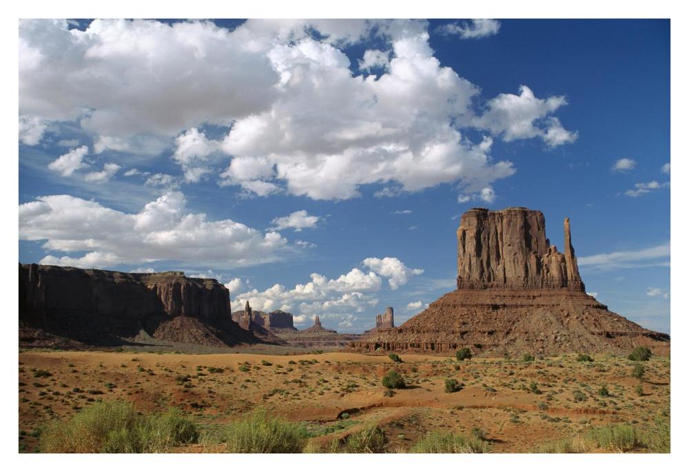 Landscape view, Monument Valley Navajo Tribal Park, Arizona-Paper Art-38"x26"