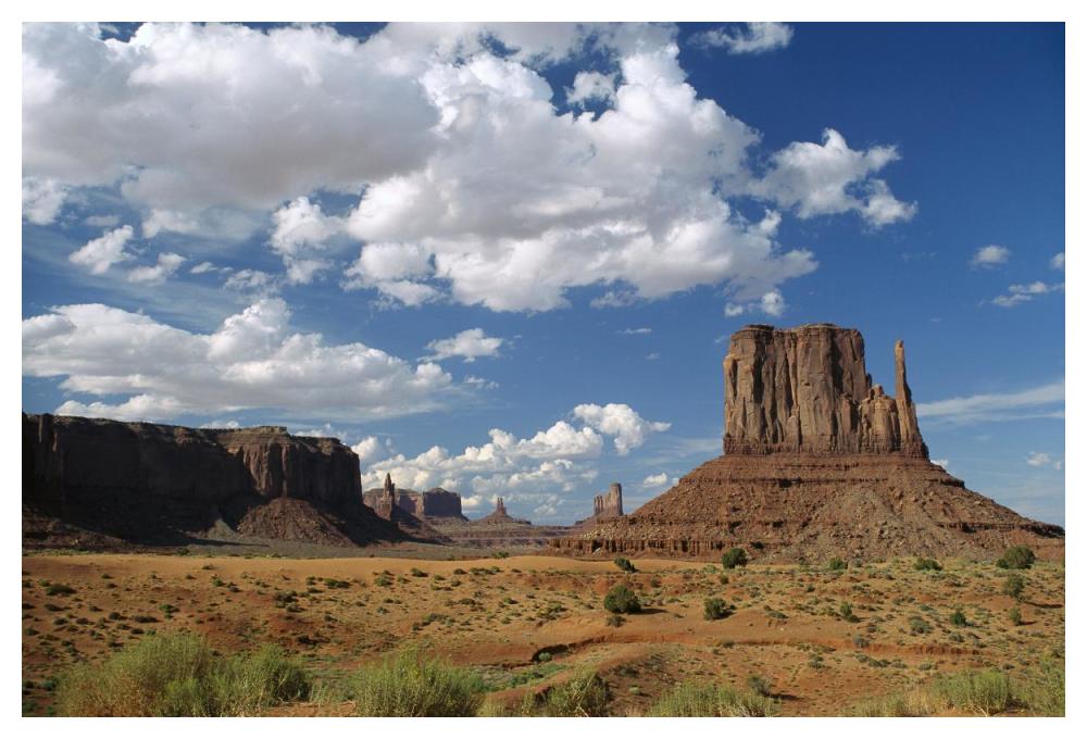 Landscape view, Monument Valley Navajo Tribal Park, Arizona-Paper Art-50"x34"