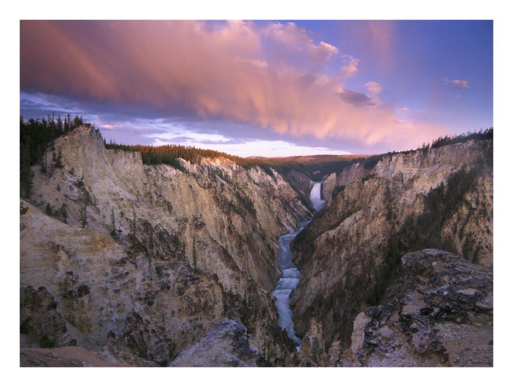 Lower Yellowstone Falls, Yellowstone National Park, Wyoming-Paper Art-26"x20"