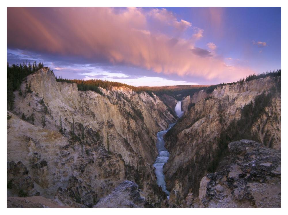 Lower Yellowstone Falls, Yellowstone National Park, Wyoming-Paper Art-42"x32"