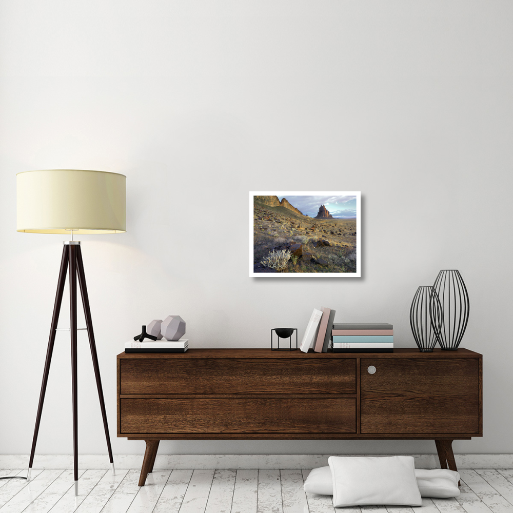 Shiprock, the basalt core of an extinct volcano, New Mexico-Paper Art-26&quotx20"