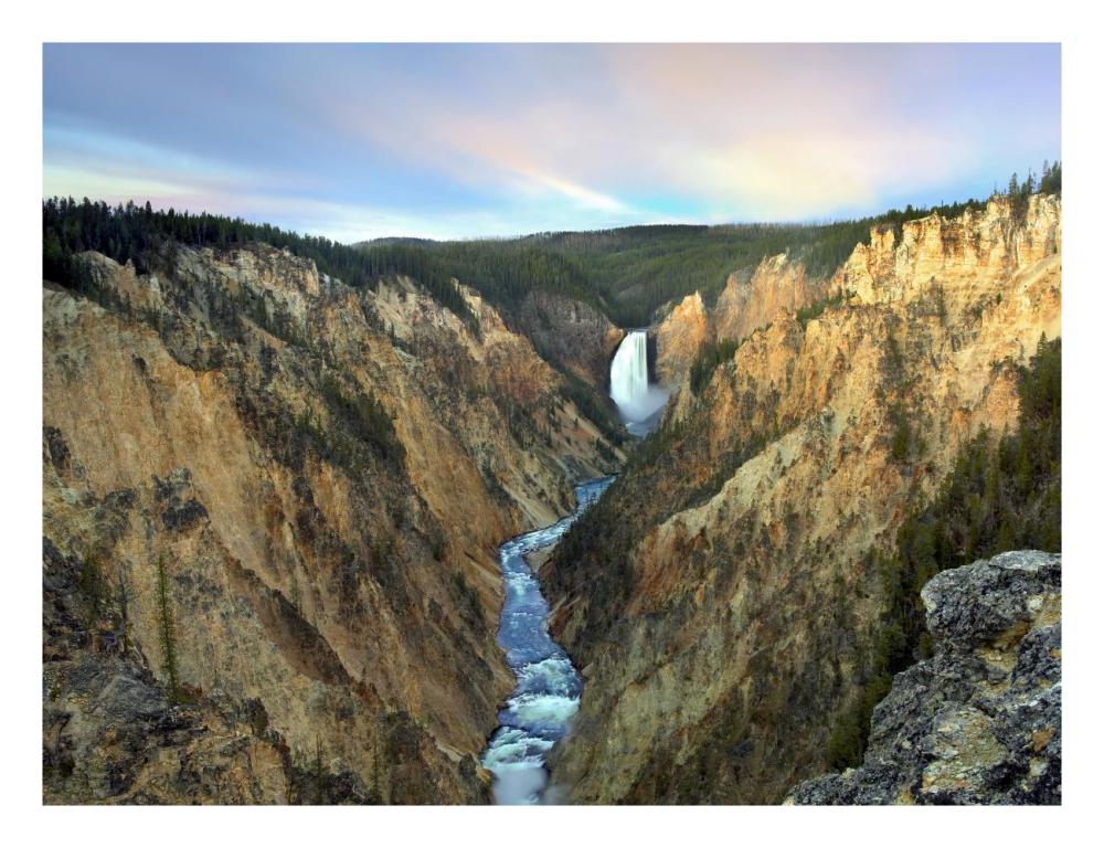 Lower Yellowstone Falls, Yellowstone National Park, Wyoming-Paper Art-26"x20"