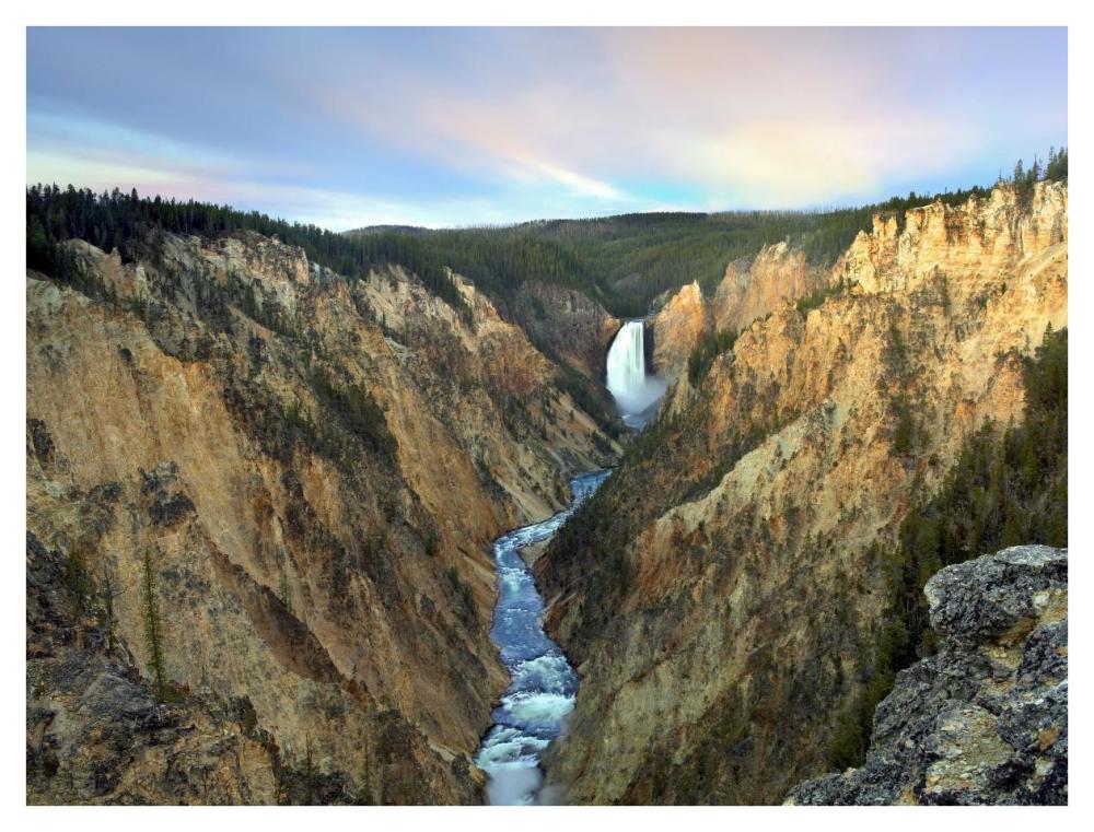 Lower Yellowstone Falls, Yellowstone National Park, Wyoming-Paper Art-42"x32"