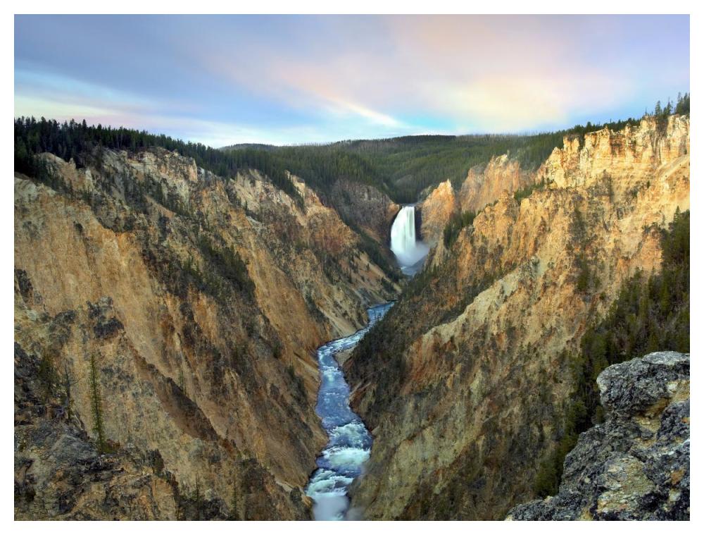 Lower Yellowstone Falls, Yellowstone National Park, Wyoming-Paper Art-50"x38"