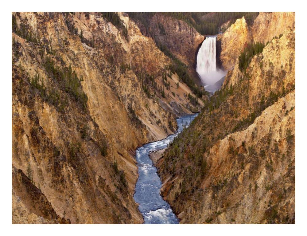 Lower Yellowstone Falls, Yellowstone National Park, Wyoming-Paper Art-26"x20"
