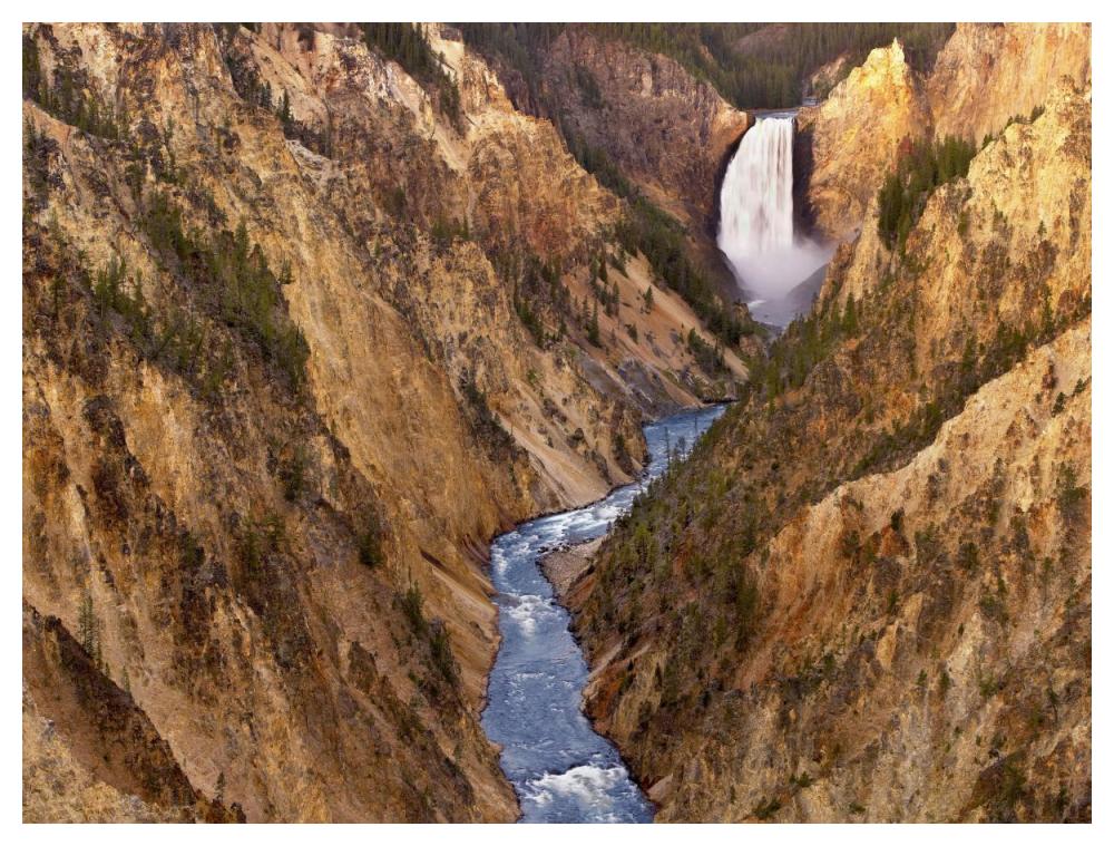 Lower Yellowstone Falls, Yellowstone National Park, Wyoming-Paper Art-50"x38"
