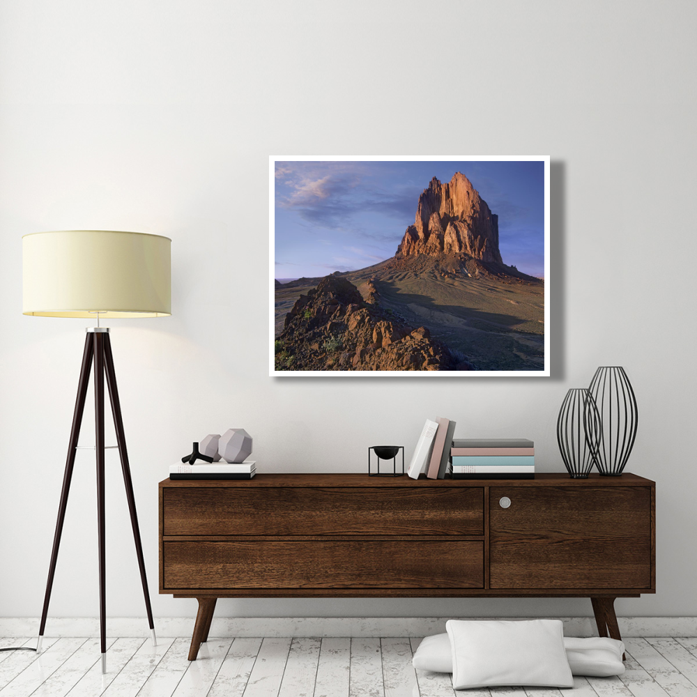 Shiprock, the basalt core of an extinct volcano, New Mexico-Paper Art-50&quotx38"