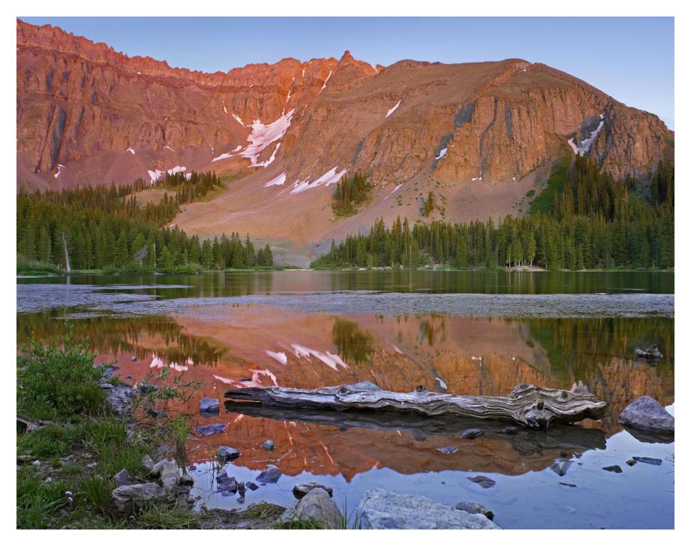 Palmyra Peak reflected in Alta Lake near Telluride, Colorado-Paper Art-42"x32"