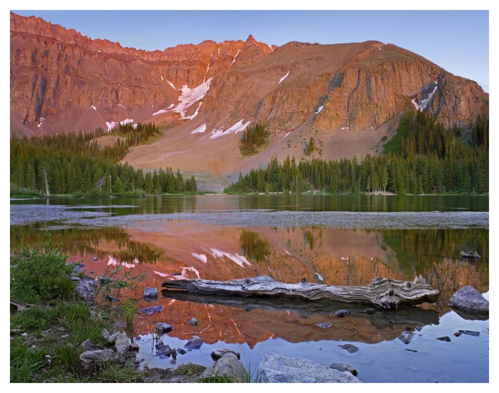 Palmyra Peak reflected in Alta Lake near Telluride, Colorado-Paper Art-50"x38"